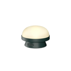 Cordless solar dome table lamp in forest green