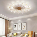 Starburst LED flush ceiling light, in a room