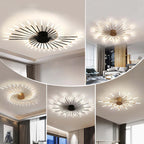 Starburst LED flush ceiling light, in a room