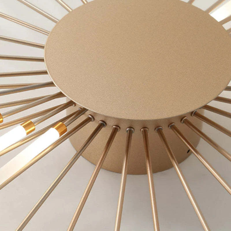 Starburst LED flush ceiling light, close-up of the centre