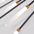 Starburst LED flush ceiling light, close-up of a rod
