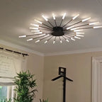 Starburst LED flush ceiling light, in a room