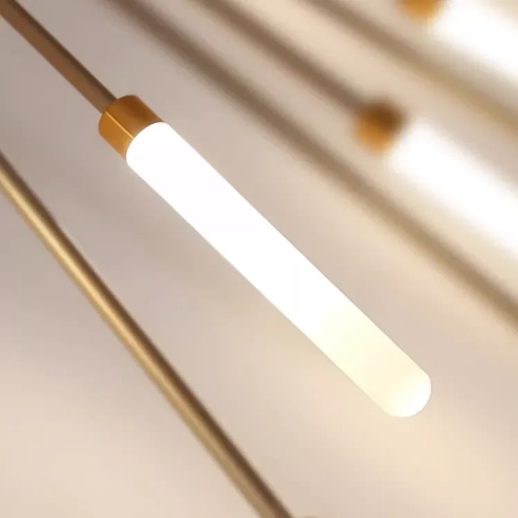 Starburst LED flush ceiling light, close-up of a rod