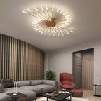 Starburst LED flush ceiling light, in a room