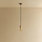 Squirrel Cage Filament Bulb Pendant, in oak, unlit