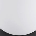 Outdoor pillar light, close-up of the globe shade