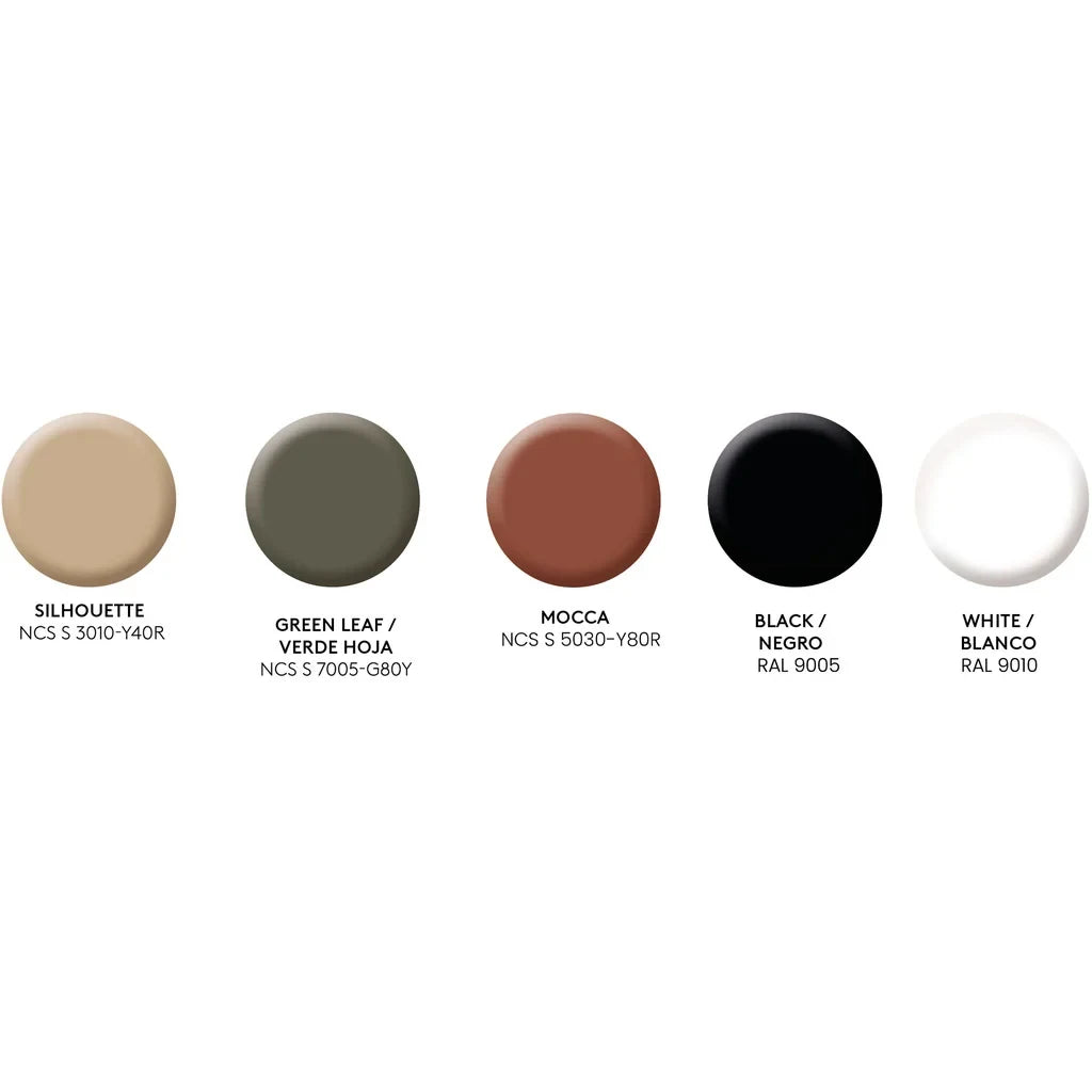 Tapered cone LED pendant, colour swatches