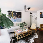 Three-arm ceiling light with angled reflector shades