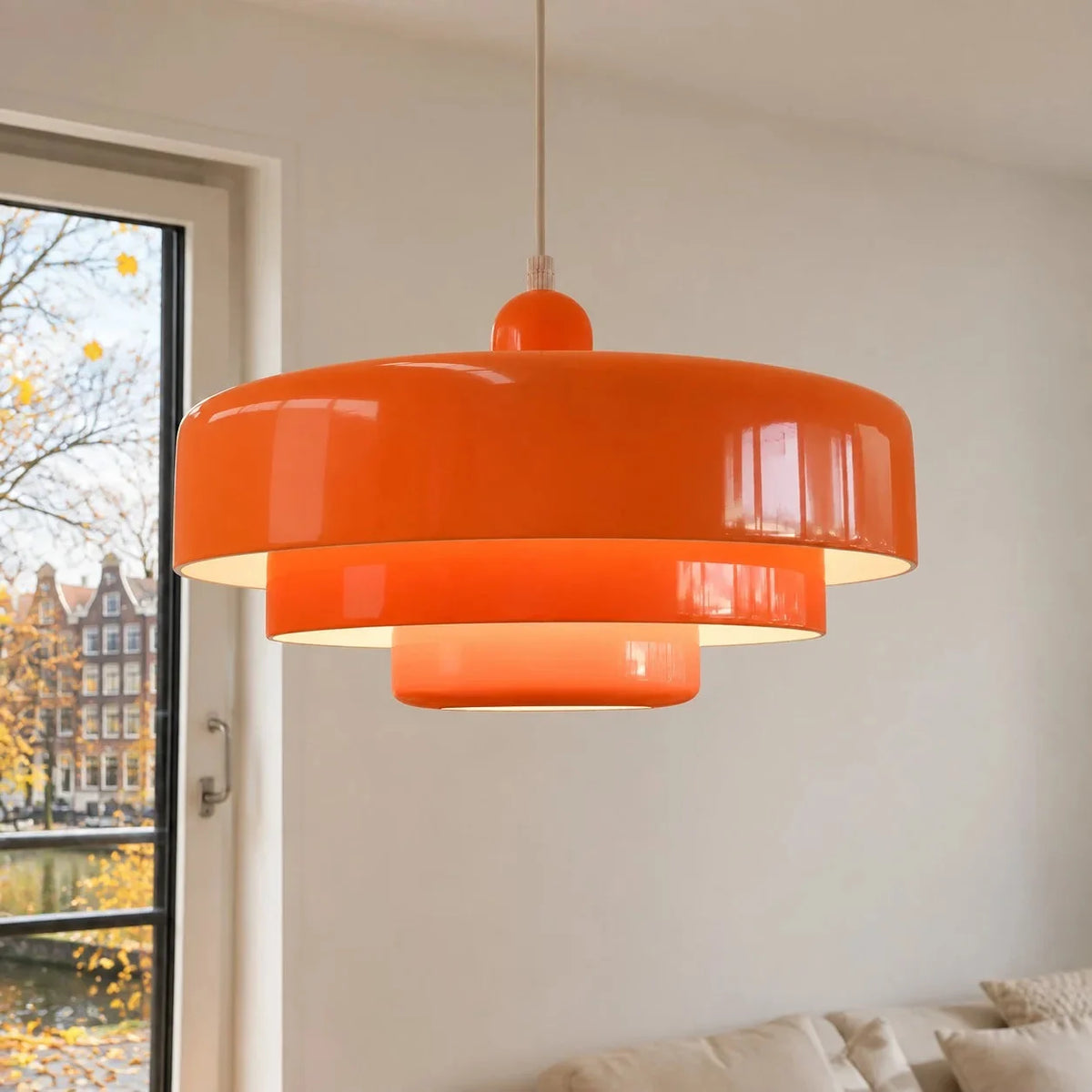 Three-tier disc pendant light