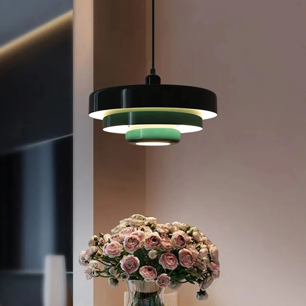 Three-tier disc pendant light
