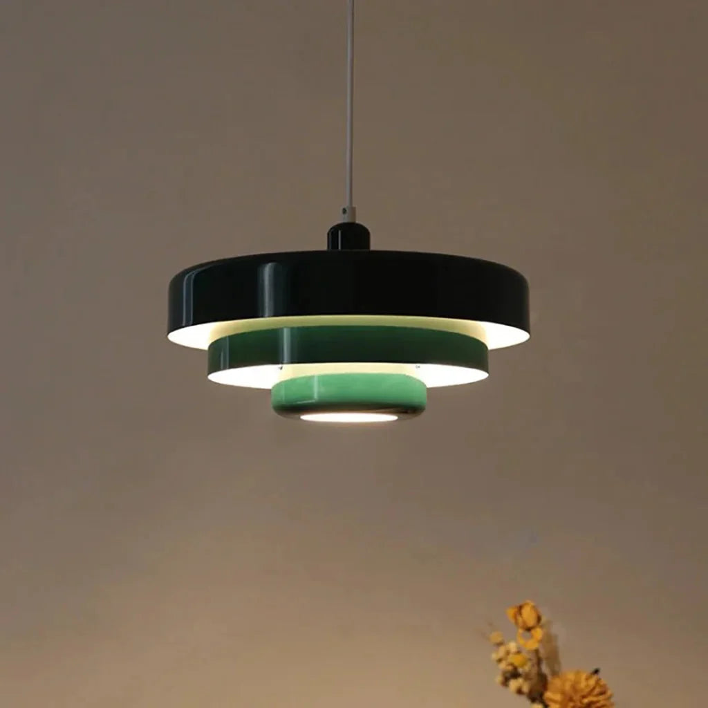 Three-tier disc pendant light