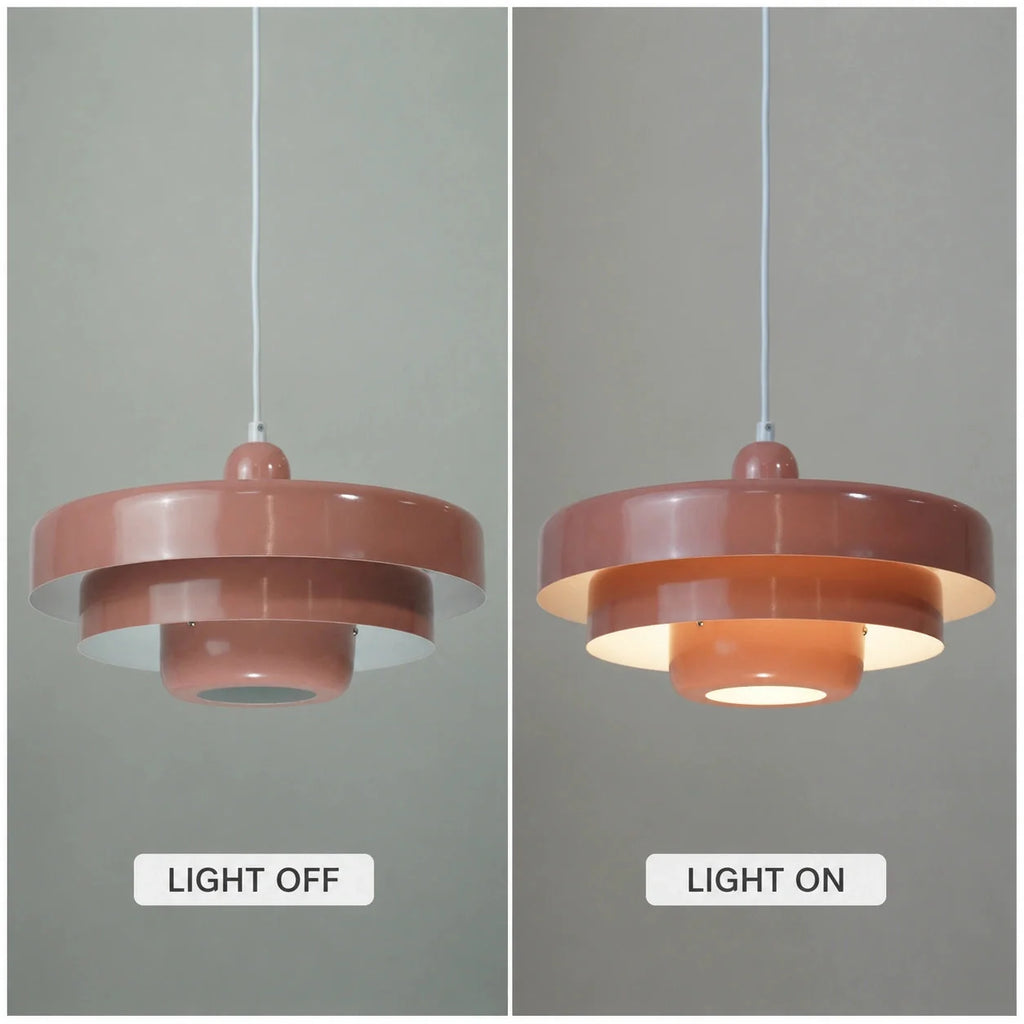 Three-tier disc pendant light
