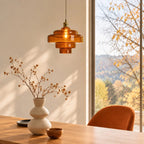 Tiered macaron glass pendant light