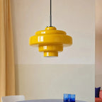 Tiered macaron glass pendant light