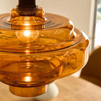 Tiered macaron glass pendant light