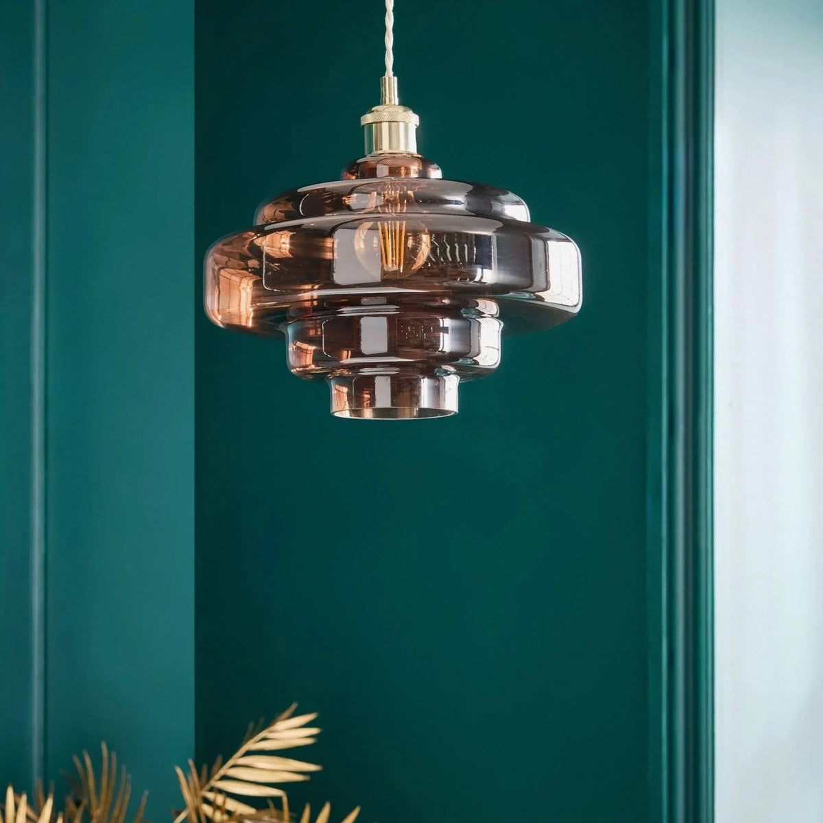 Tiered macaron glass pendant light