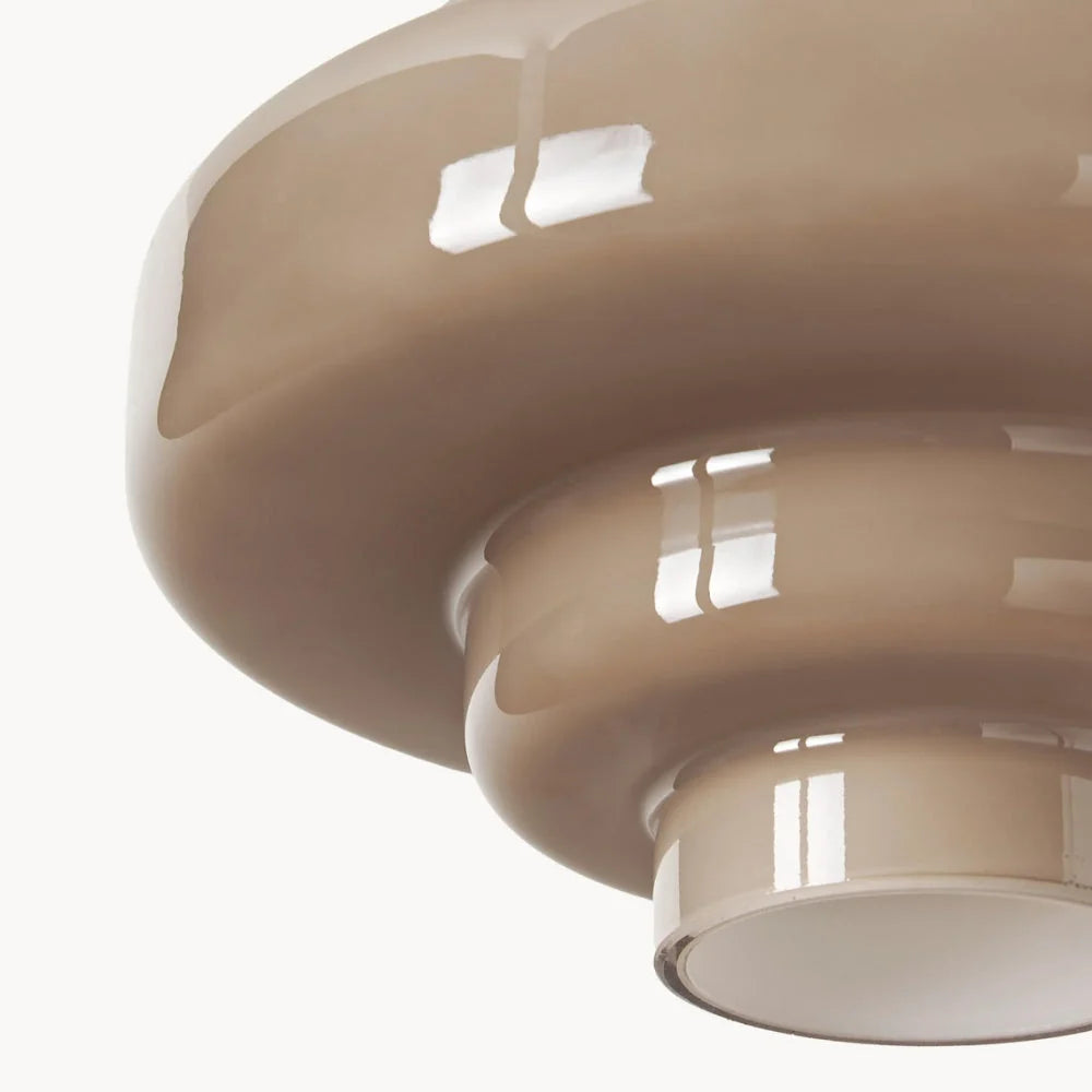 Tiered macaron glass pendant light