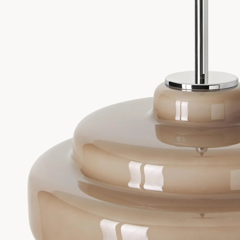 Tiered macaron glass pendant light