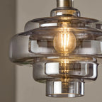 Tiered macaron glass pendant light