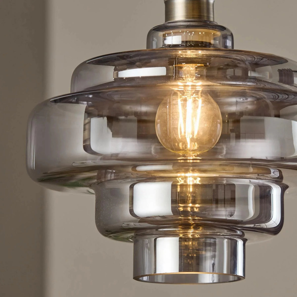 Tiered macaron glass pendant light
