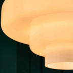 Tiered macaron glass pendant light