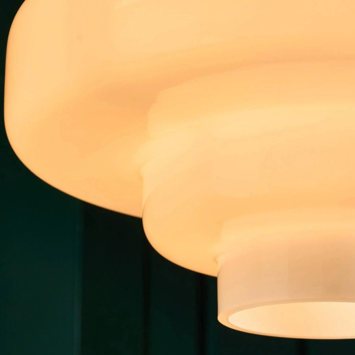 Tiered macaron glass pendant light
