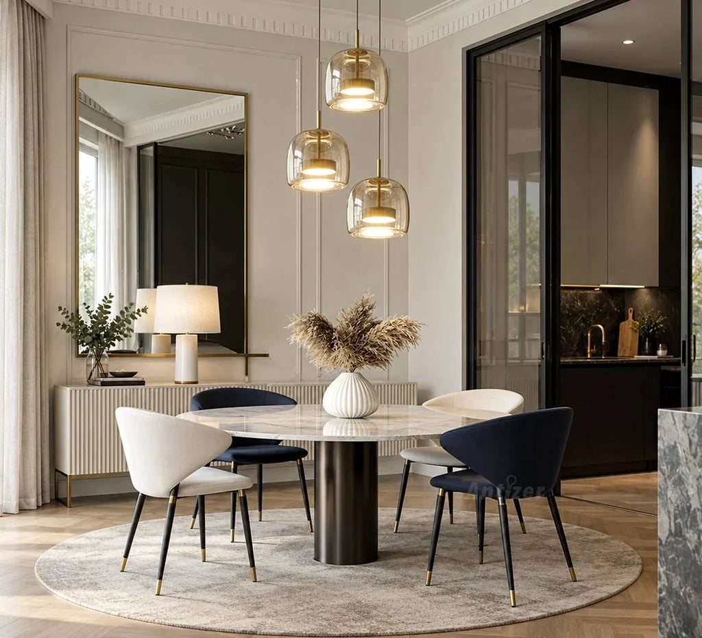 Tinted glass bowl LED pendant light