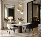 Tinted glass bowl LED pendant light