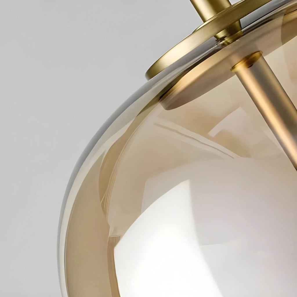 Tinted glass bowl LED pendant light
