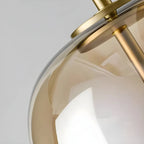 Tinted glass bowl LED pendant light