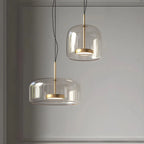 Tinted glass bowl LED pendant light