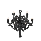 Toppled chandelier cordless lamp, black
