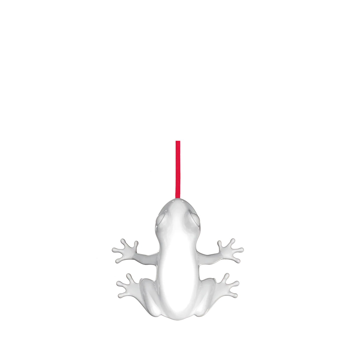 Translucent frog table lamp, in opal white