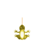 Translucent frog table lamp, in yellow