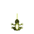 Translucent frog table lamp, in green
