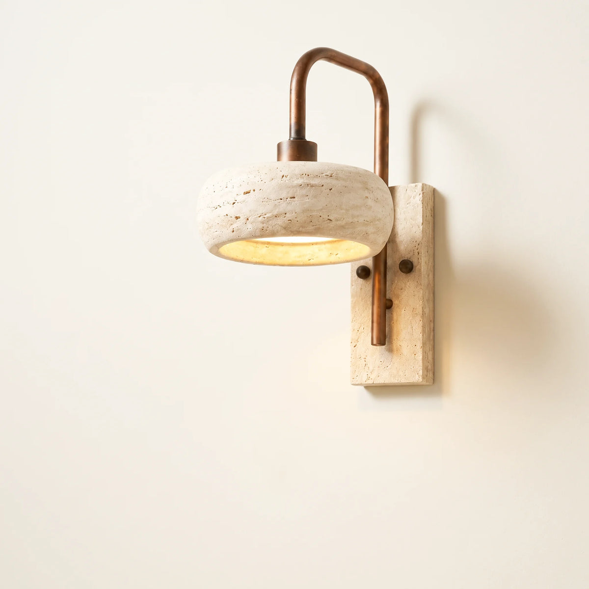 Travertine Arched Arm Wall Light