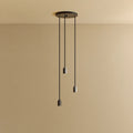 Triple Cluster Bulb Holder Pendant, in graphite, without bulbs