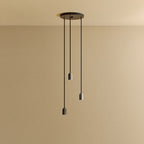 Triple Cluster Bulb Holder Pendant, in graphite, without bulbs