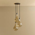 Triple Tall Tinted Bulb Cluster Pendant, in graphite, unlit
