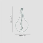 Triple Tinted Bulb Cluster Pendant, dimension drawing of the bulb