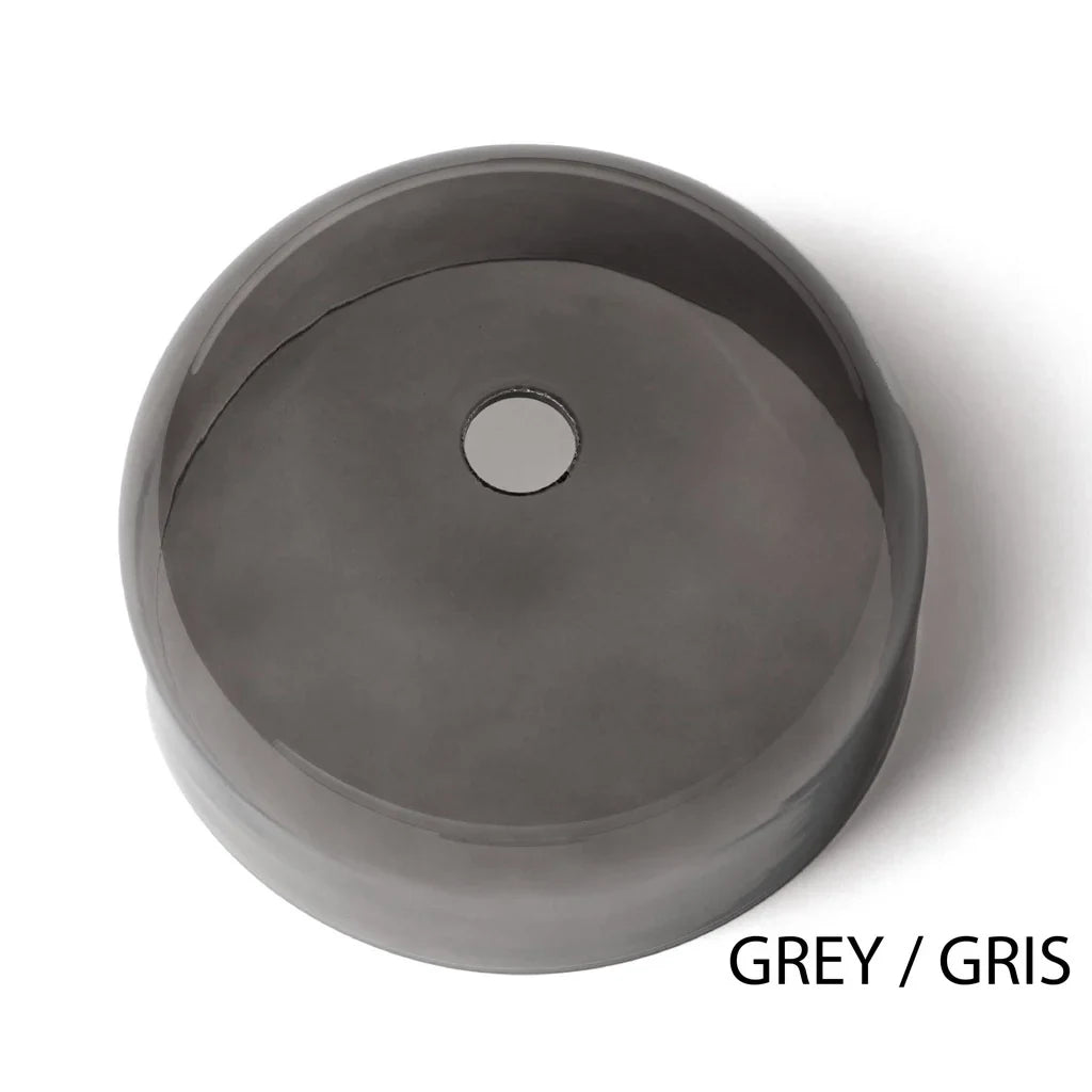 Twin glass disc linear LED pendant, grey glass shade