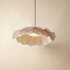 Wavy fabric LED pendant light