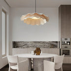 Wavy fabric LED pendant light