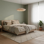 Wavy fabric LED pendant light