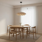 Wavy fabric LED pendant light