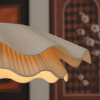 Wavy fabric LED pendant light