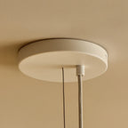 White steel globe cluster chandelier, white ceiling canopy