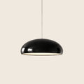 Wide metal bowl pendant light, Black, 35cm wide