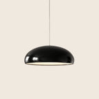 Wide metal bowl pendant light, Black, 35cm wide