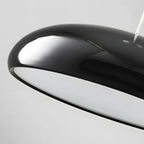 Wide metal bowl pendant light